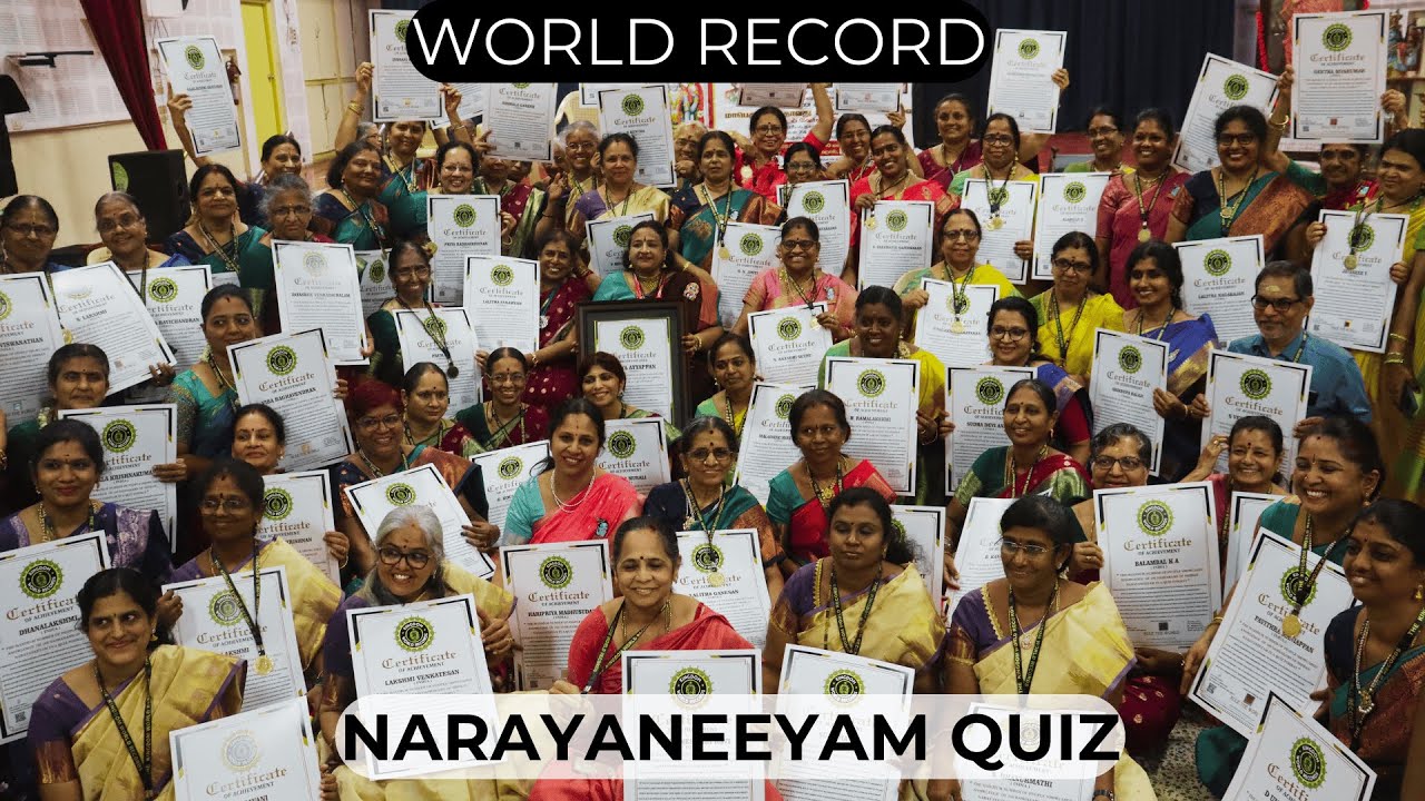 First Time Ever Narayaneeyam Quiz - World Record !