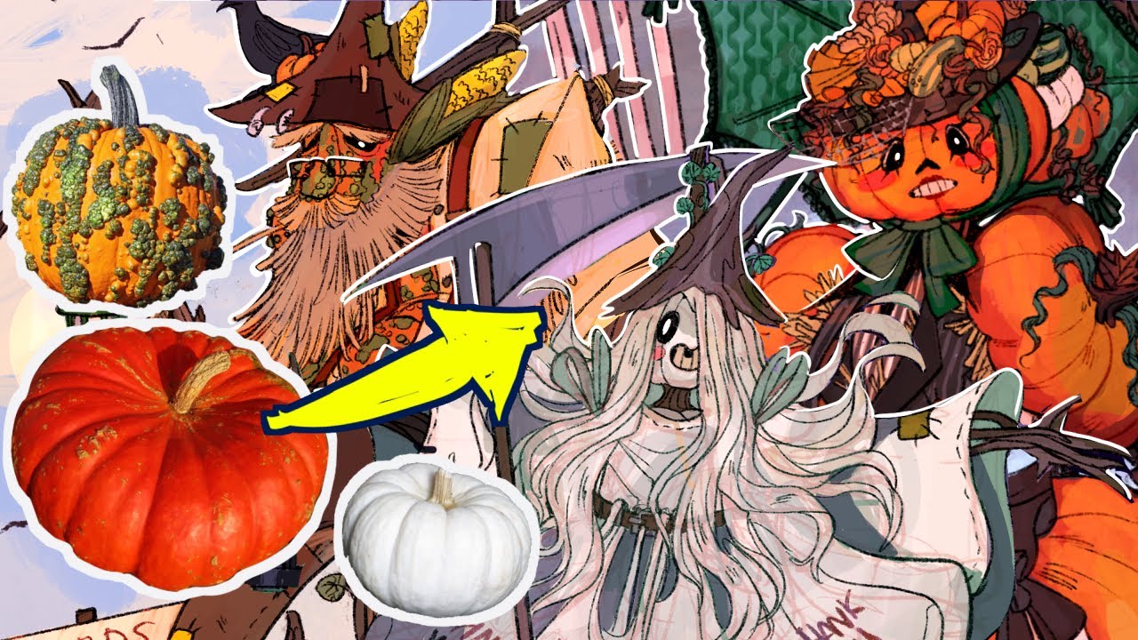 Превращаем ТЫКВЫ 🎃 в ПУГАЛОВЫХ ЛЮДЕЙ🌽 *В СТИЛЕ &laquo;НА САДОВОЙ СТЕНЕ&raquo;* (ЗАДАНИЕ ПО ДИЗАЙНУ ПЕРСОНАЖА)