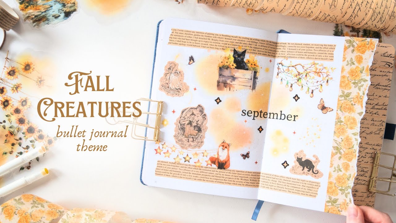 September Bullet Journal Theme | Fall Furry Friends | Mystery Journal