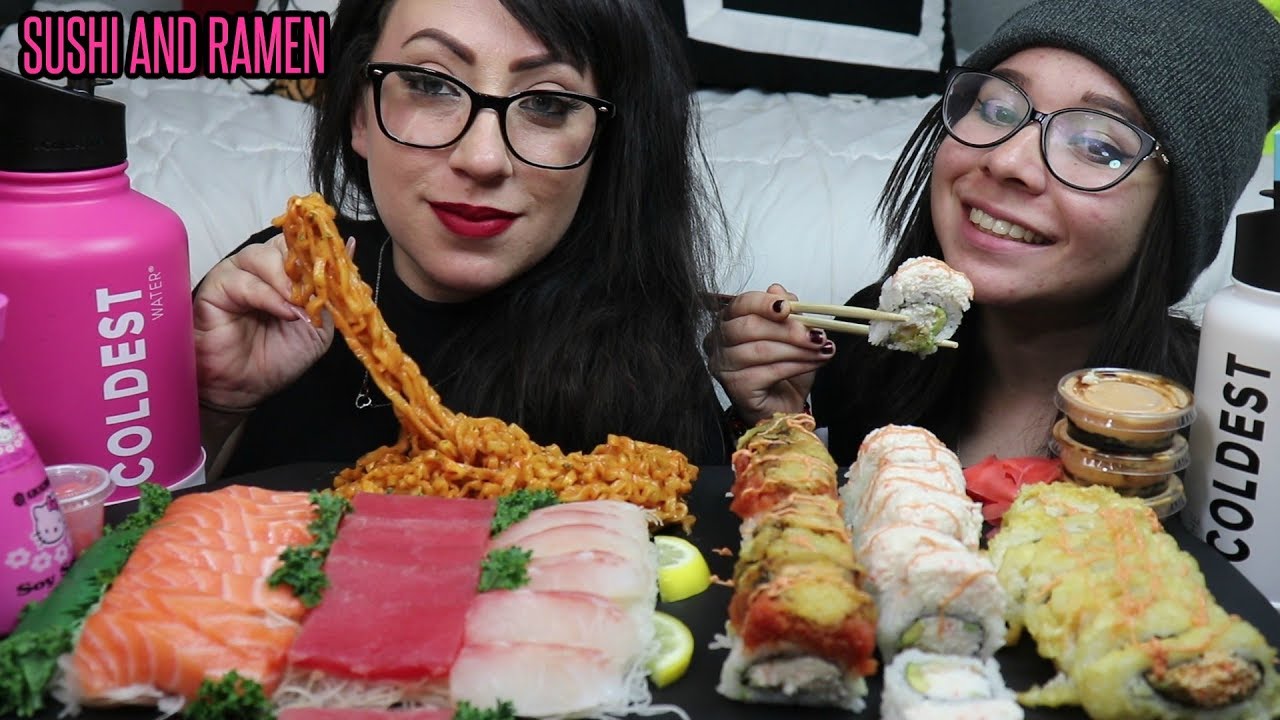 SUSHI, SASHIMI AND RAMEN MUKBANG | EATING SHOW