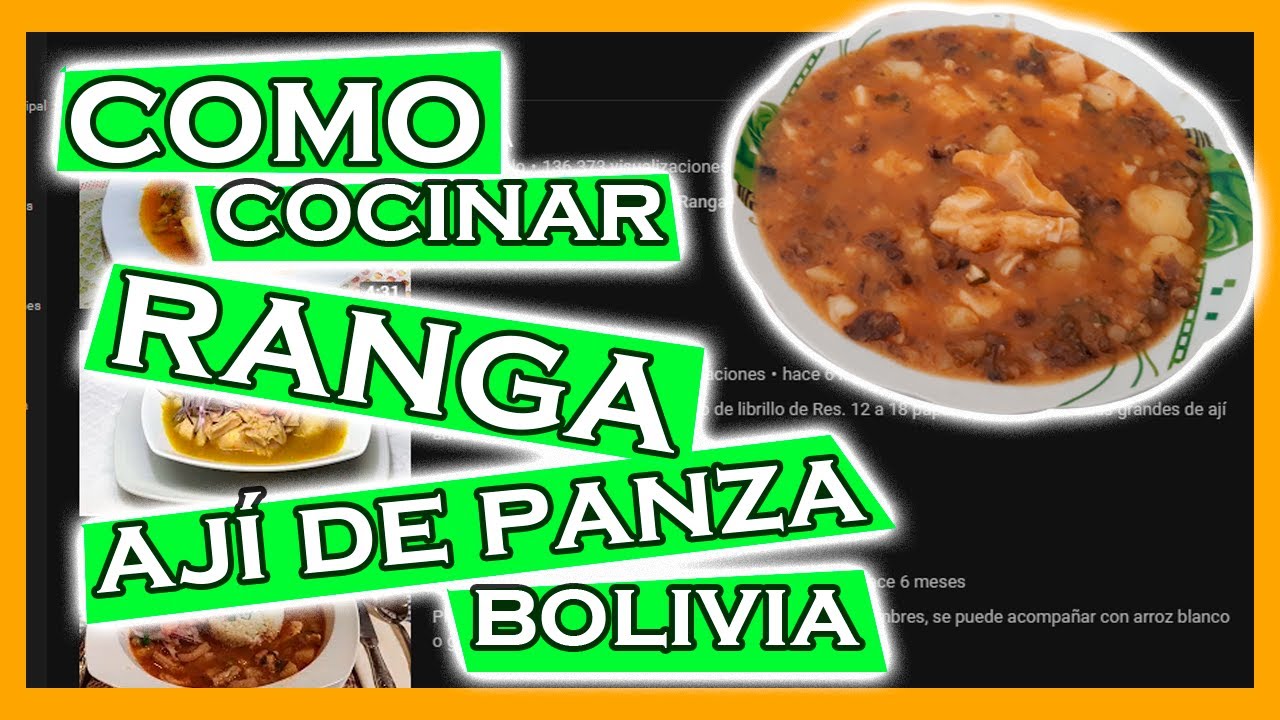 como cocinar RANGA 🥣 Boliviana (AJÍ de PANZA)