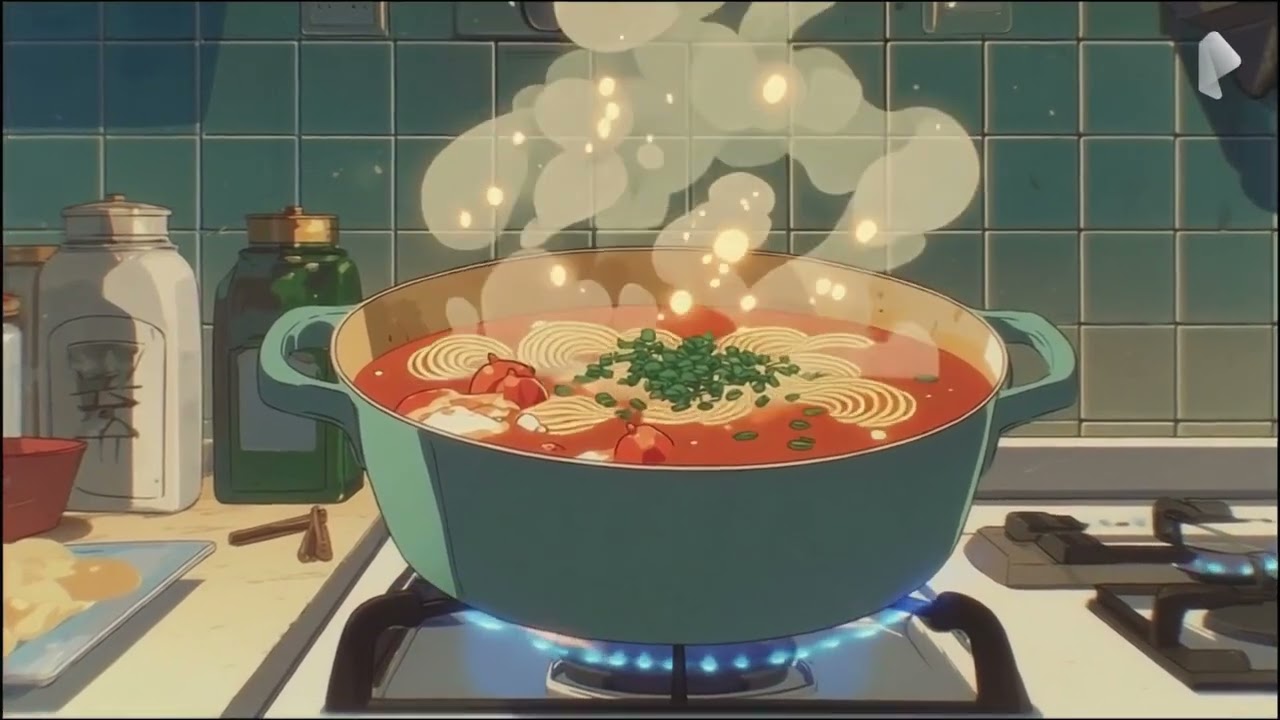 The Ramen Is Boiling! 🍜🔥 | Cozy AI Food Animation