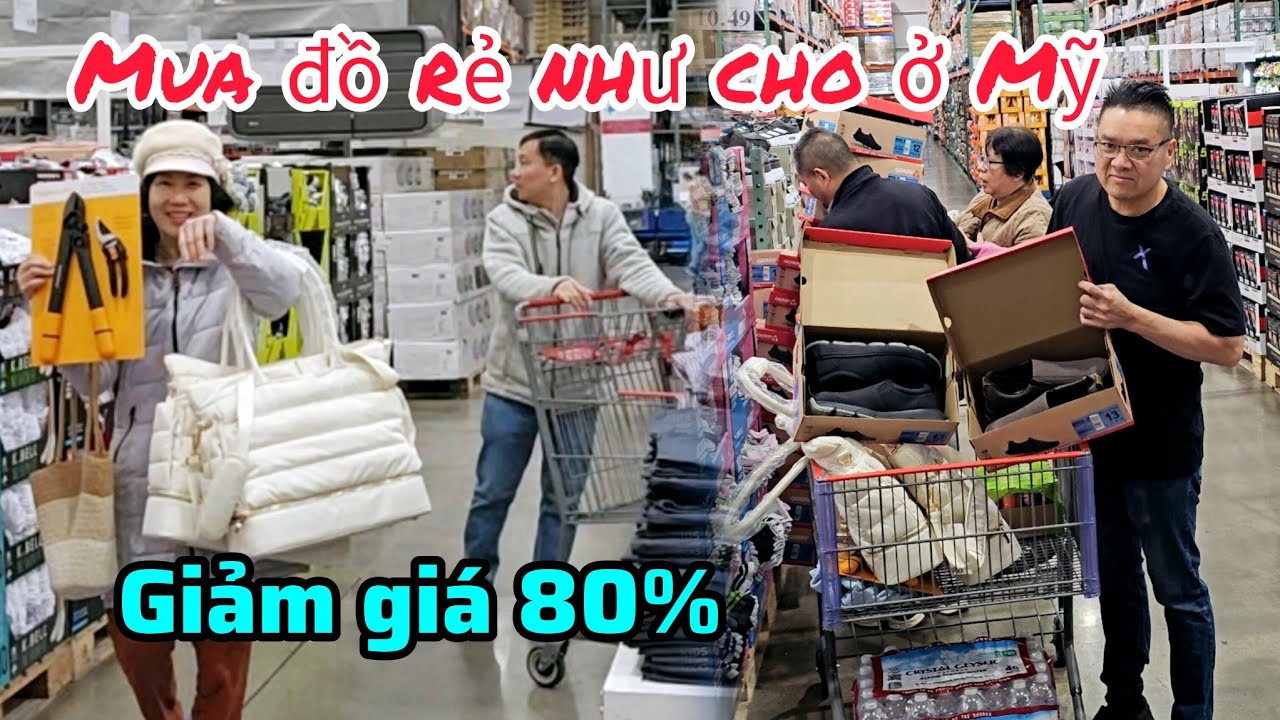 Tấp nập mua sắm ở Mỹ: túi xách, giày dép, quần áo rẻ như cho
