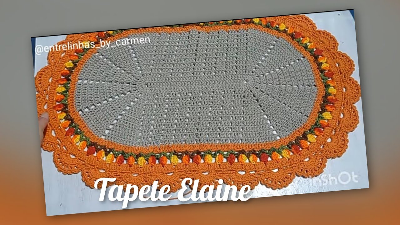 🧡🧡TAPETE ELAINE🧡🧡Passo a passo completo #entrelinhasbycarmen #crochet