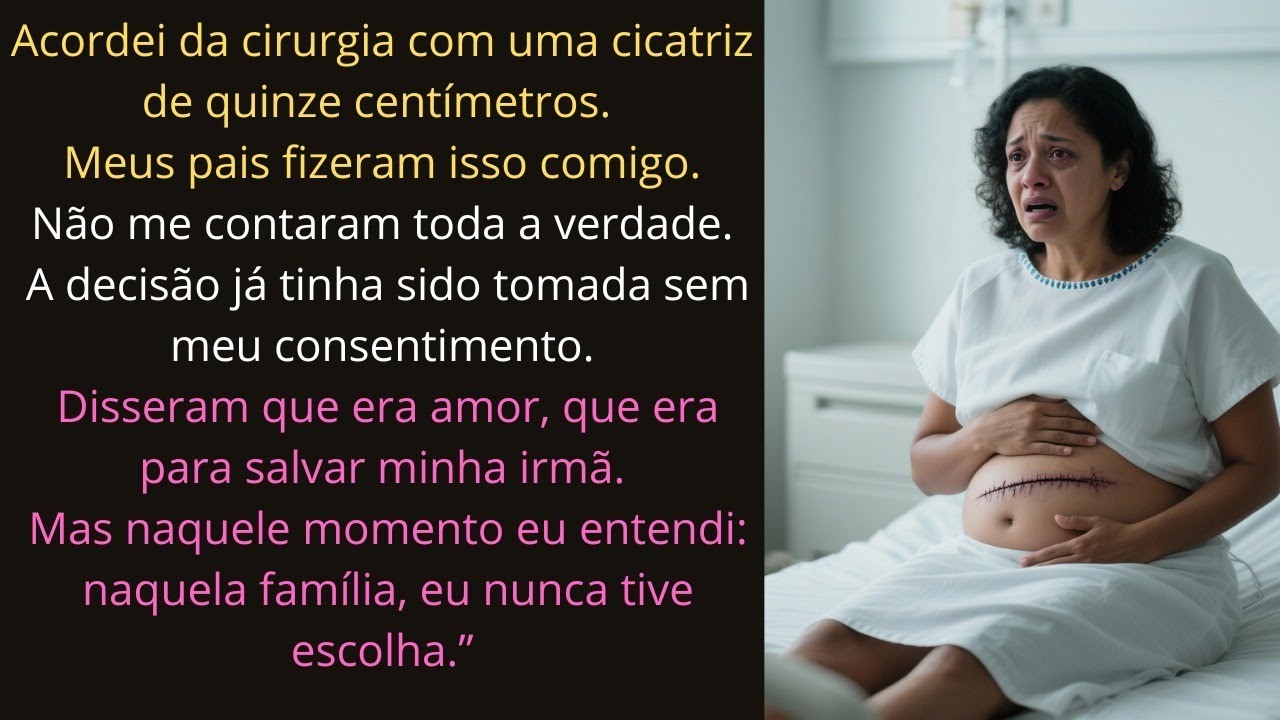 Acordei da cirurgia com uma cicatriz de 15 cm — meus pais fizeram isso comigo