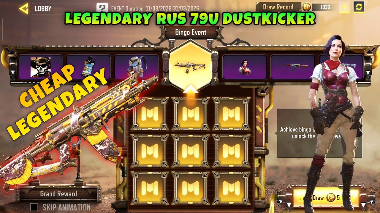 Get Legendary RUS 79U Dustkicker For Cheap in CODM | New Bingo Event in Sales COD MOBILE 