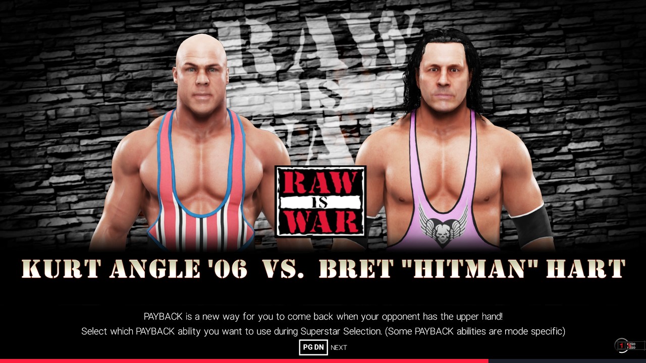 WWE 2K19: Kurt Angle 2006 VS Bret 