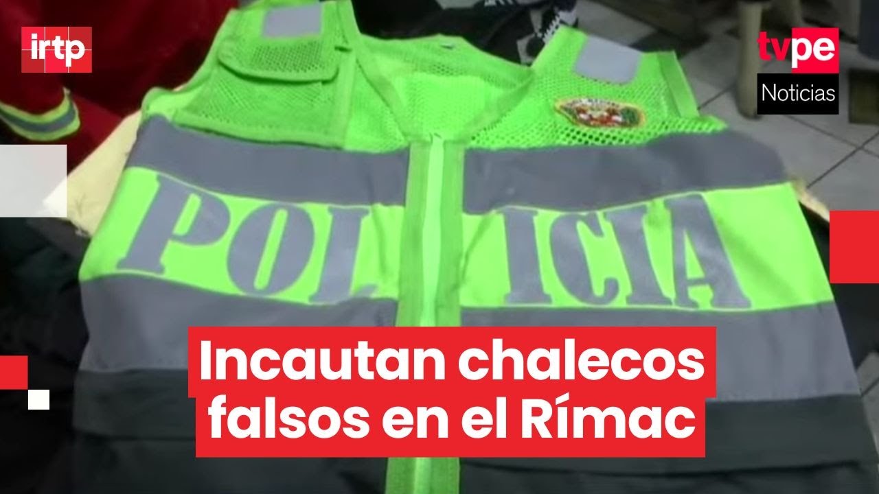Policía incauta chalecos antibalas falsificados en operativo en el Rímac