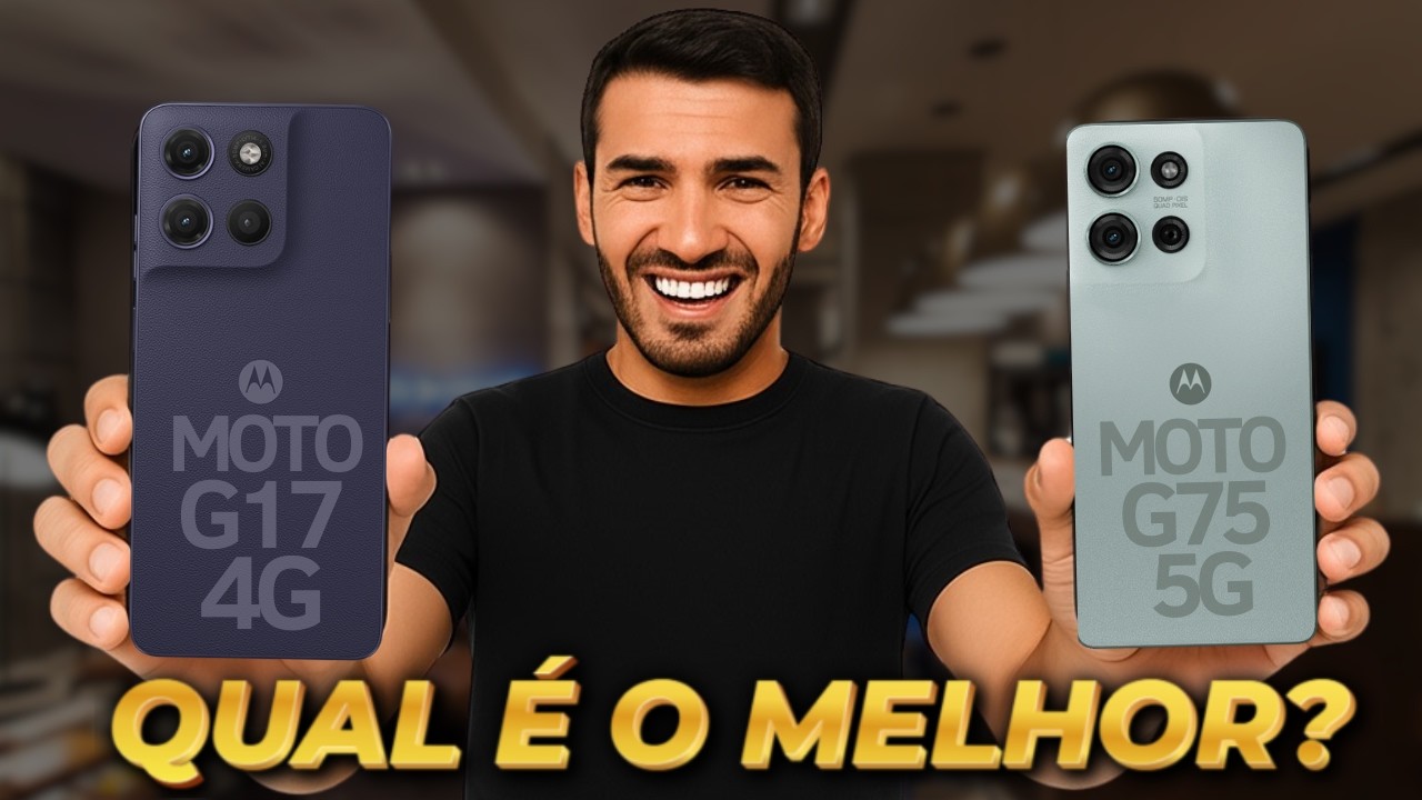 Moto G17 4G vs Moto G75 5G Qual é o MELHOR? (Comparativo)