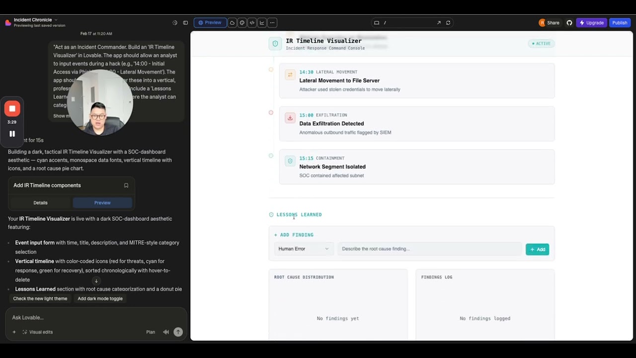 Incident Response (IR) Analyst Breach Timeline Incident Mapper