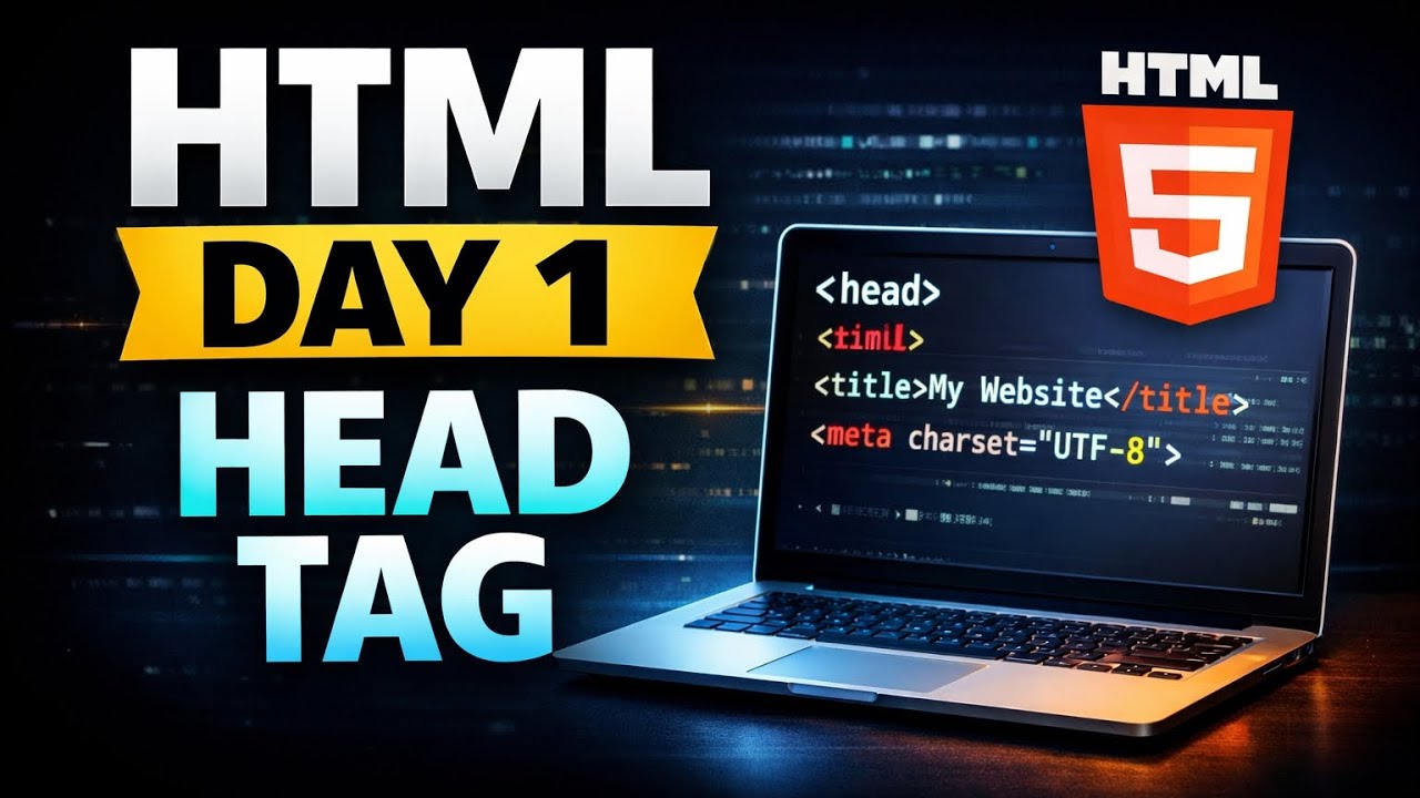 HTML Day 1 | Head Tag Explained Simply (Beginner Friendly)