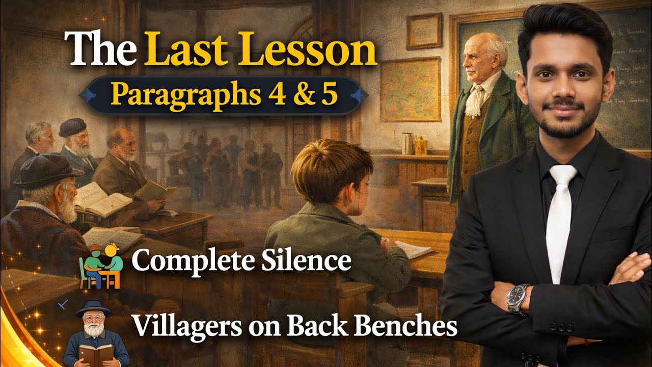 The Last Lesson Para 4 & 5 Explained | Class 12 English | Hindi