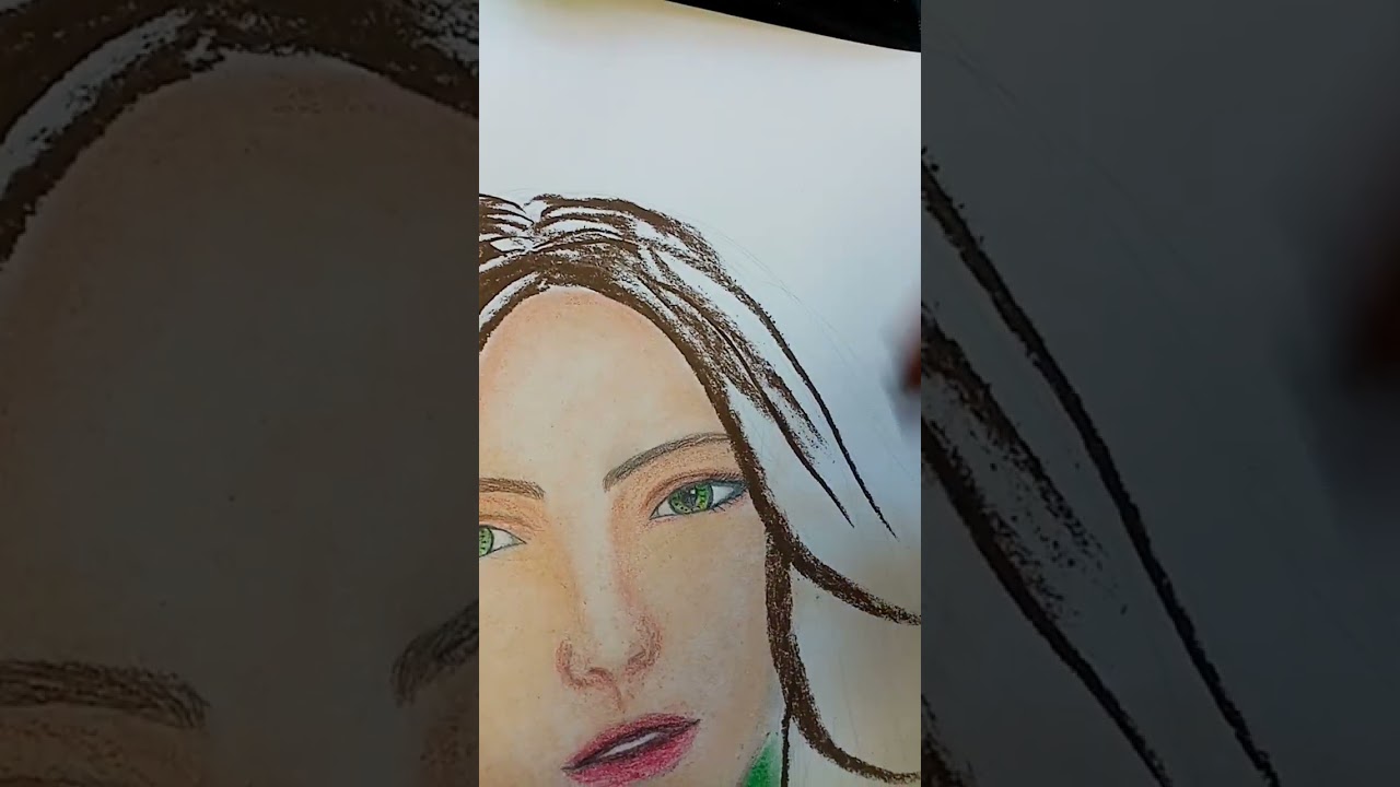 Dibujo coloreado con gises pastel #creative #dibujos #pasteldrawing #color