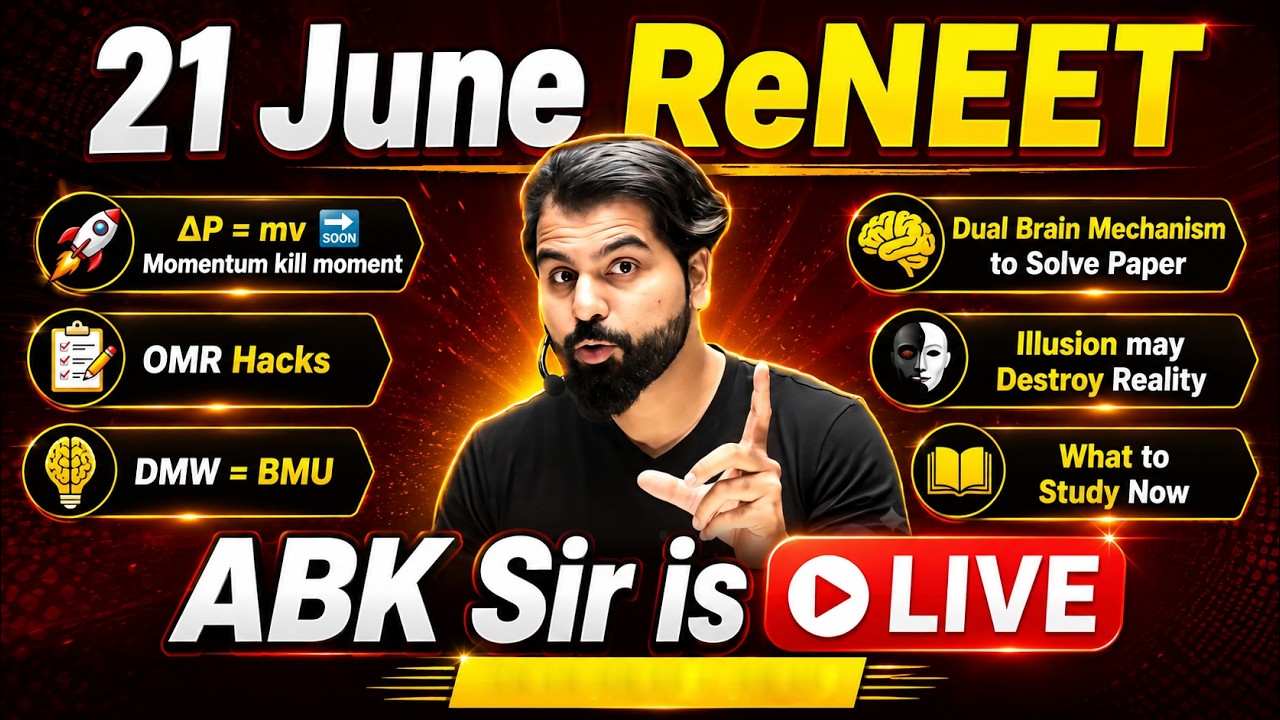 The Last Talk with NEET Aspirants !!  || ABK Sir is Live #reneet2026