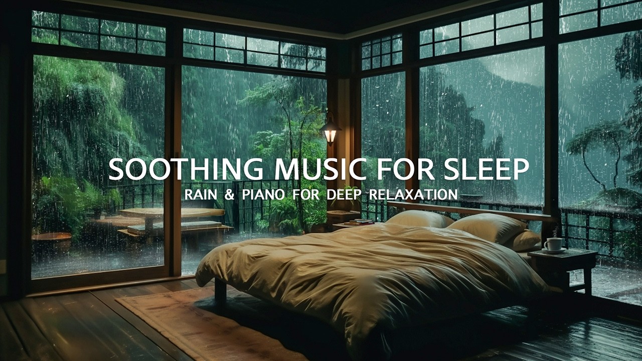 Healing Piano and Rain Sounds – Stress Relief, Sleep Better & Study Focus