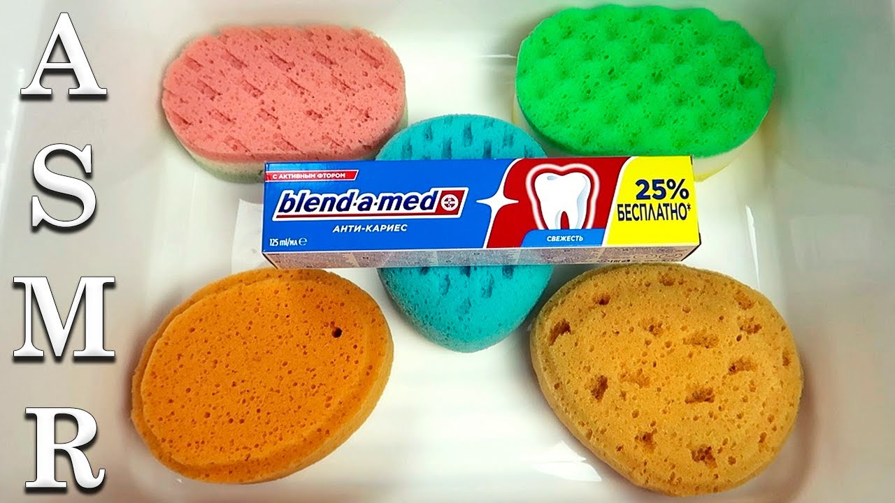 ASMR Toothpaste Sponge Squeezing ✨ Super Freshness 🤤 Oddly Satisfying