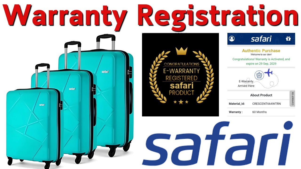 Safari Warranty Registration Online: Step-by-Step Guide | Safari Bags warranty Registration