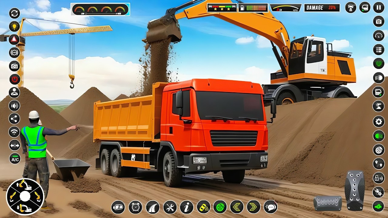Large City Road 🚧 Construction Simulator 3D - Jcb Construction Game - Android Gameplay