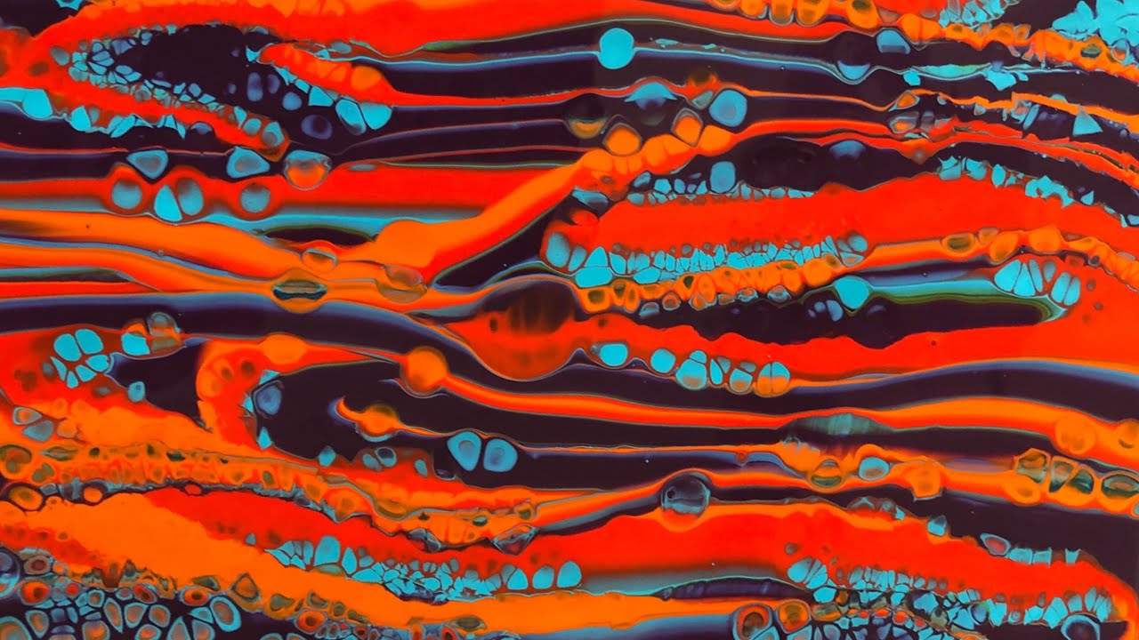Awesome Acrylic Art Ribbon pour from a jug/ Amazing easy to do with stunning colours