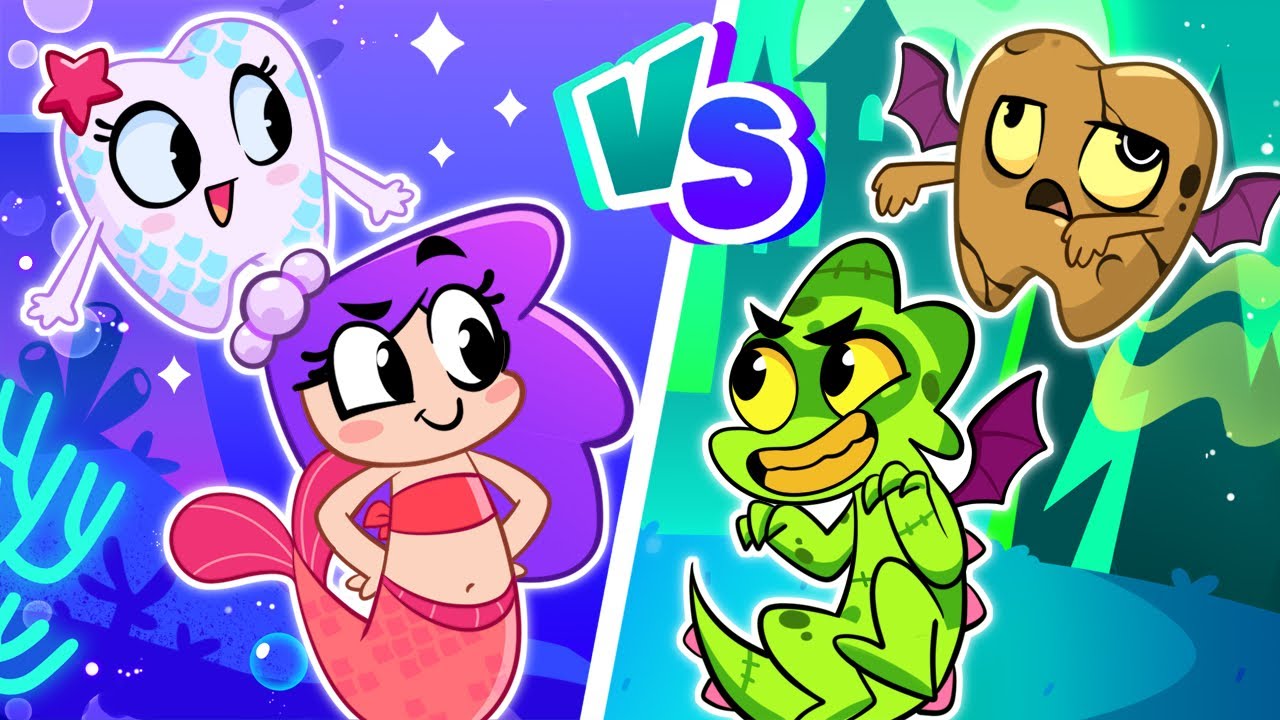 Mermaid Teeth VS Zombie Teeth | Hygiene Tips for Kids | Useful Stories & Nursery Rhymes