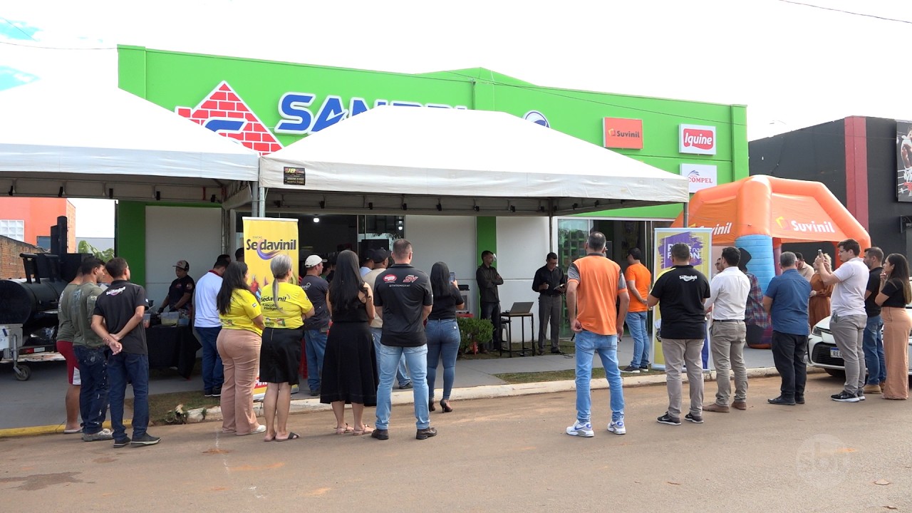 INVESTIMENTO EM NOVA MUTUM:  Inauguração da Sandri Tintas e acabamentos