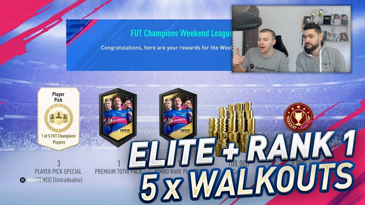 НАГРАДЫ FIFA 19 ELITE FUT CHAMPIONS И 1-ГО ДИВИЗИОНА (РАНГ 1)! Я ВЫБИЛ 5 WALKOUT-ИГРОКОВ И ПОЛУЧИ...