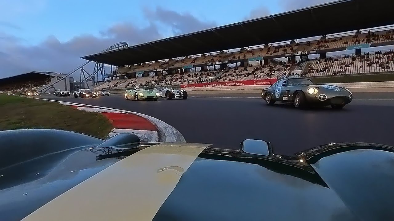 50. Oldtimer Grand Prix Nürburgring onboard winning Elva Mk7S evening race 2023, Abendrennen