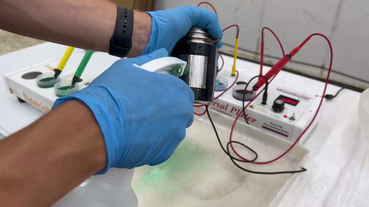 Brush Plating Onto Steel Using Copper Strike