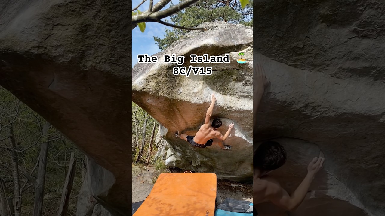 My first 8C BOULDER 🏝️🪨 #rockclimbing #outdoor #climbing