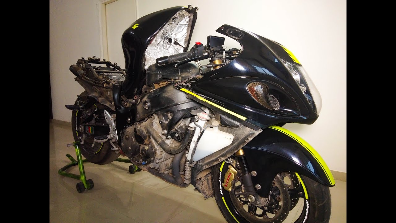 RIPPED MY HAYABUSA AT HOME AFTER ACCIDENT