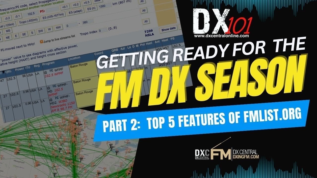 DX 101 | Preparing for the FM DX Season, Part 2:  The Top 5 Advanced Features of FMList