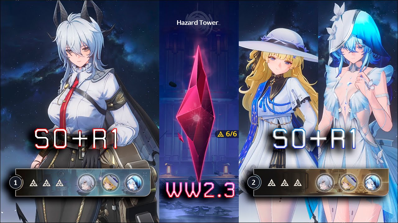 [WuWa] Tower of Adversity 2.3 Hazard Tower 6 Crests S0R1 Zani + S0R1 Phoebe