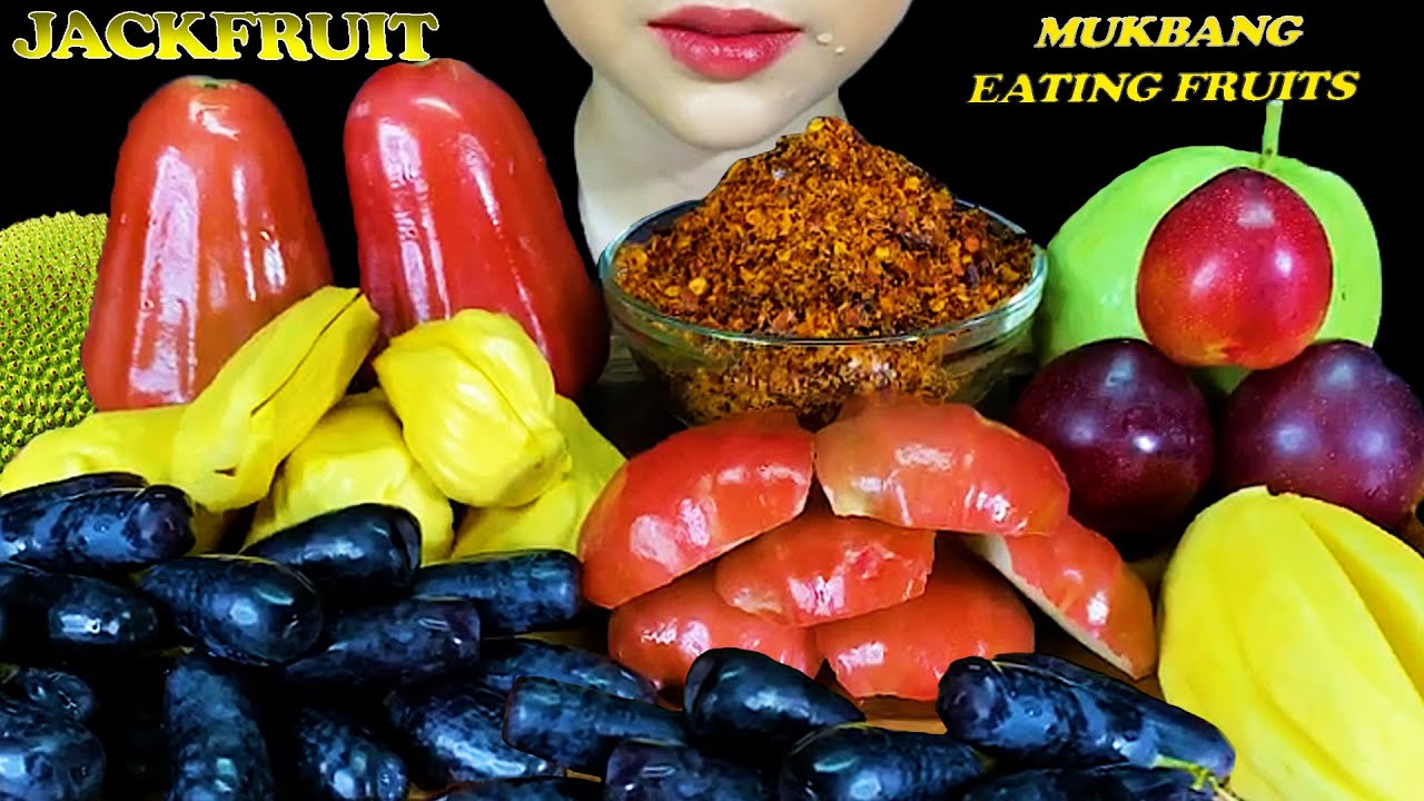 EATING FRUITS||PLUM, ROSE APPLE, MANGO, GRAPE FRUITS, JACKFRUIT, GREEN GUAVA & SPICY CHILI DRY SALT