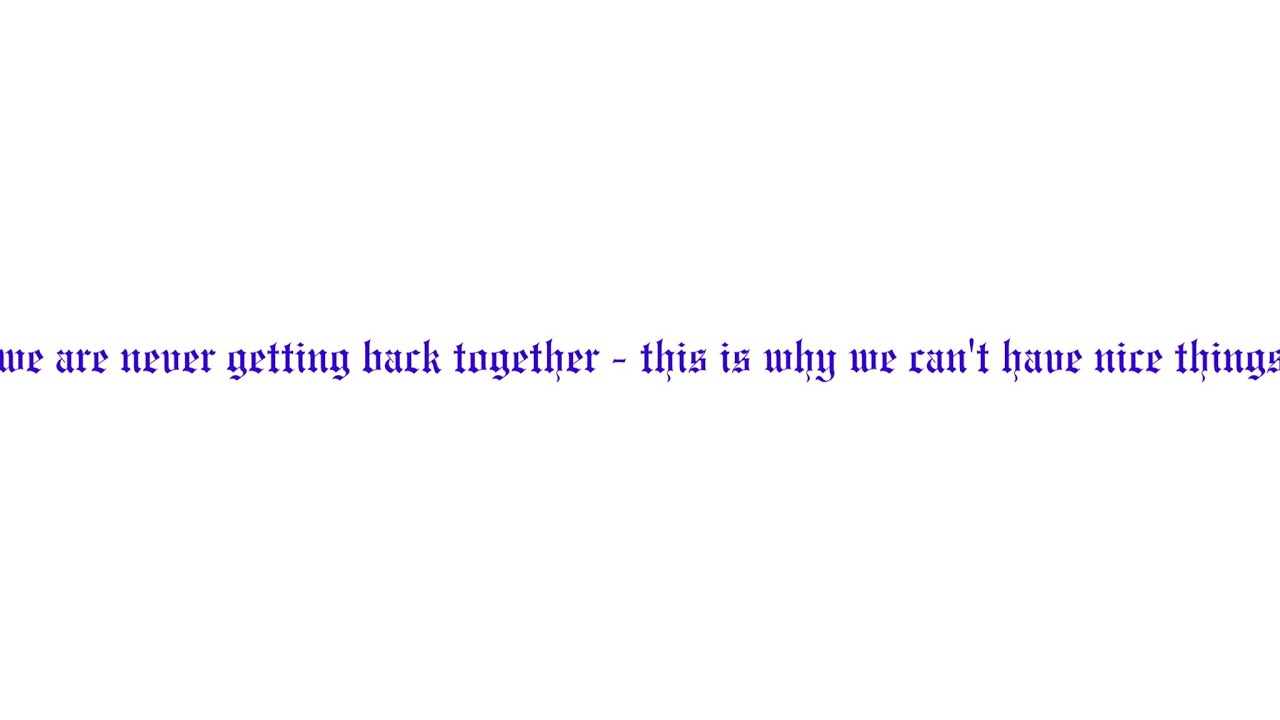 🖤We are never getting back together & This is why we can't have nice things Repution Tour visual - 🖤