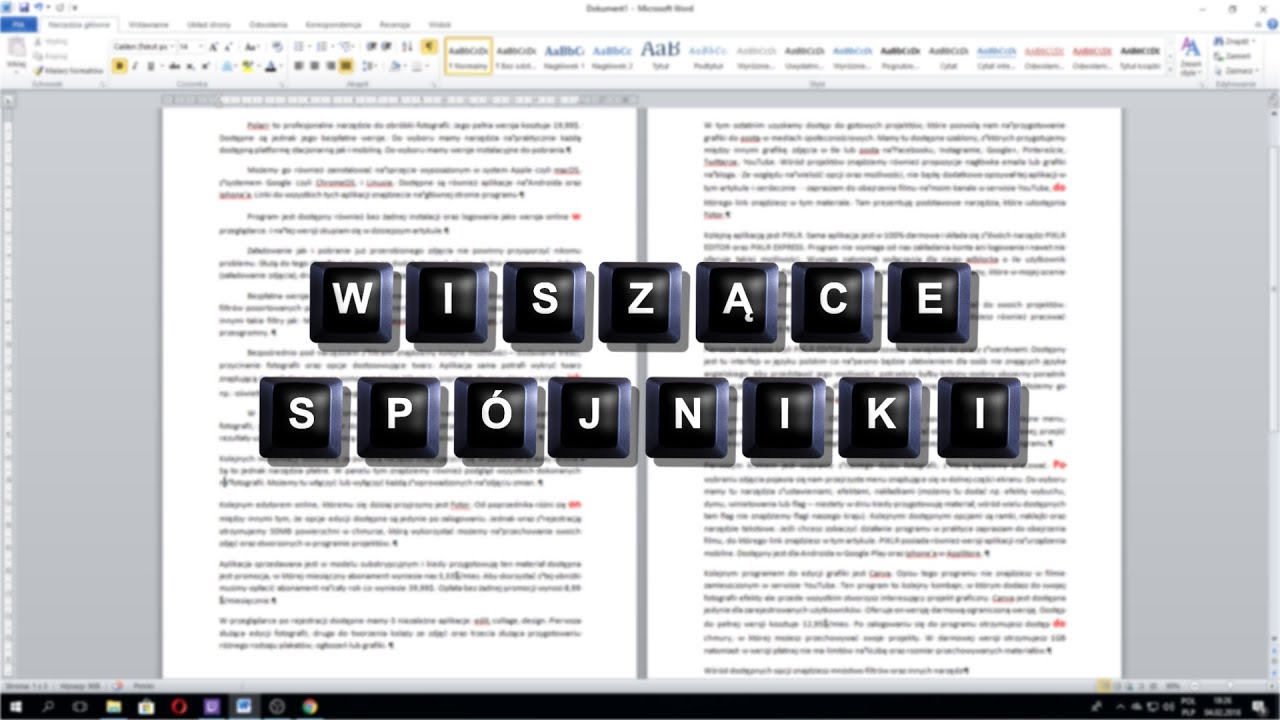 MS Word Jak przesunąć wiszące spójniki, przyimki, zaimki?