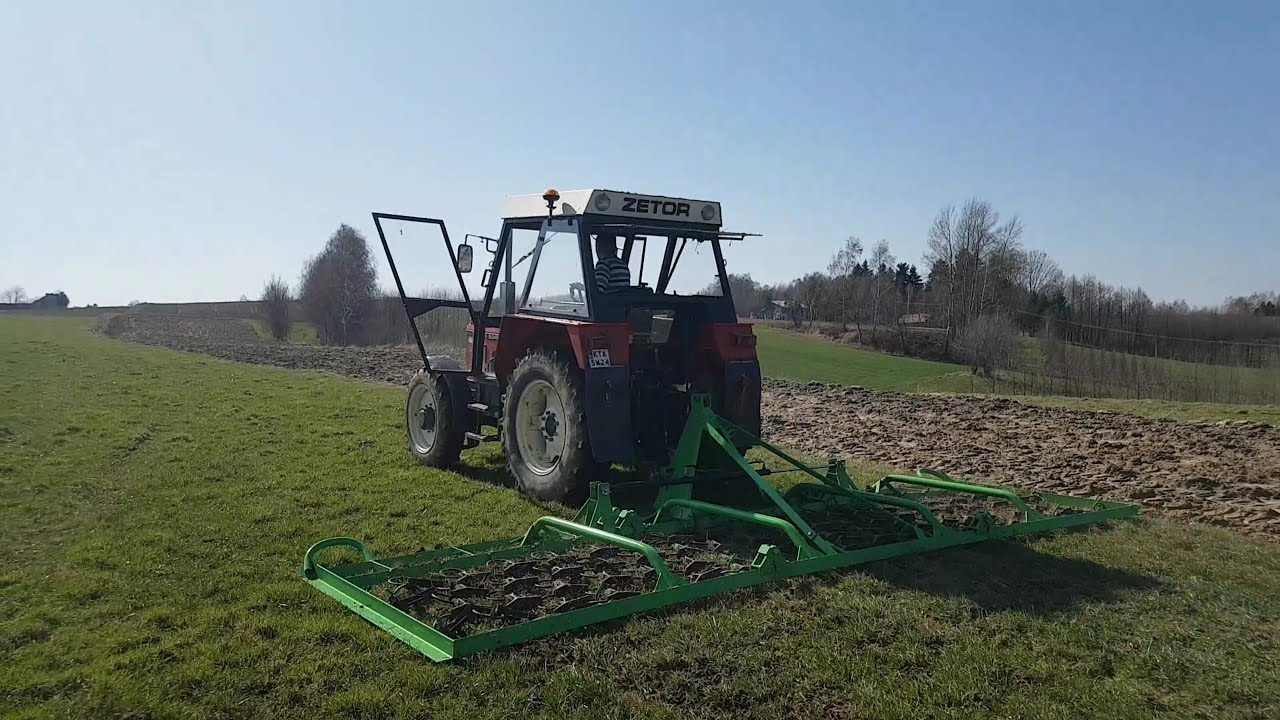 Nowy Nabytek w Akcji | włókowanie 2018 | włóka łąkowo polowa | zetor 5245 | równanie pola