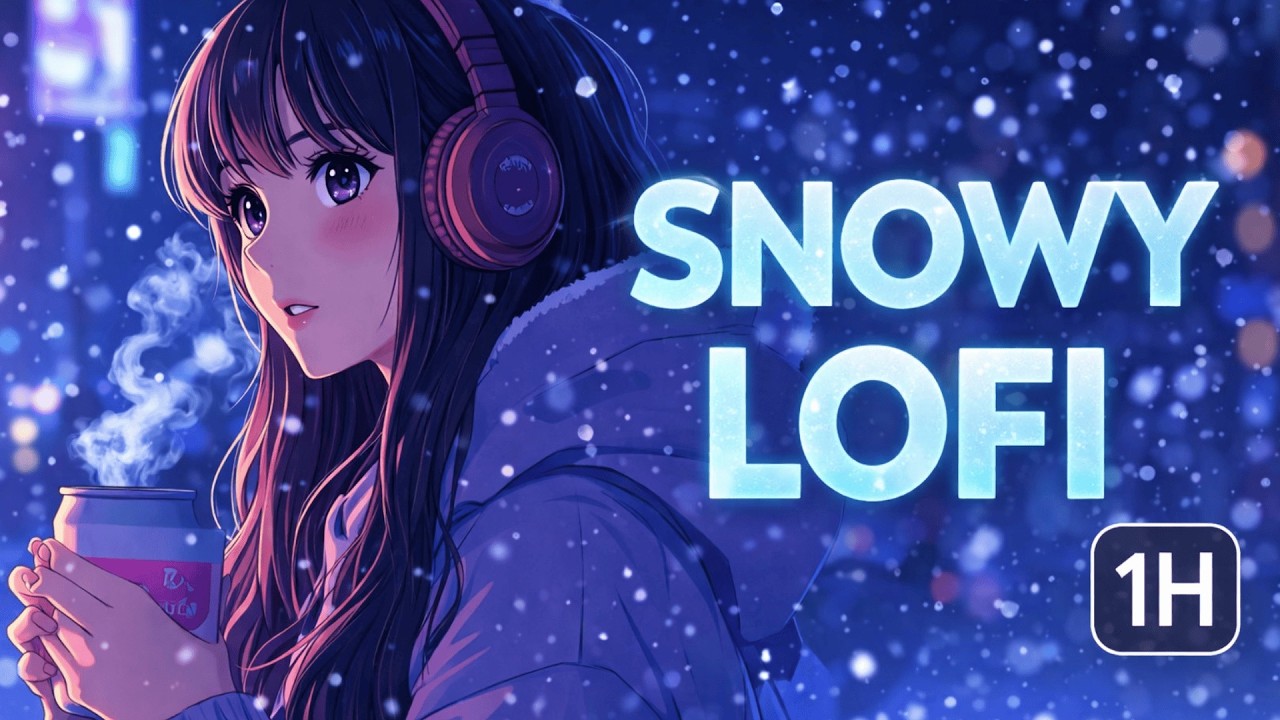 Snowy Midnight Lofi ❄️ 作業・勉強用BGM | 1 Hour Chill Beats for Study & Relax