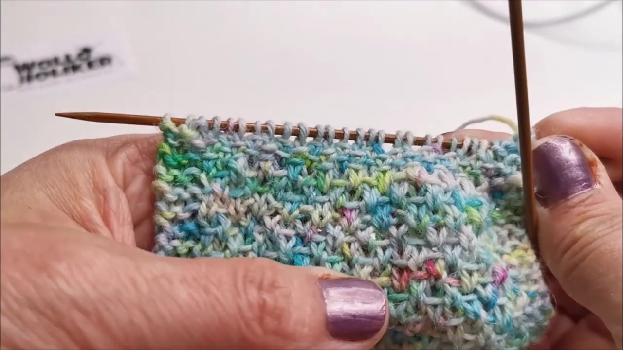 Webmuster in Reihen stricken