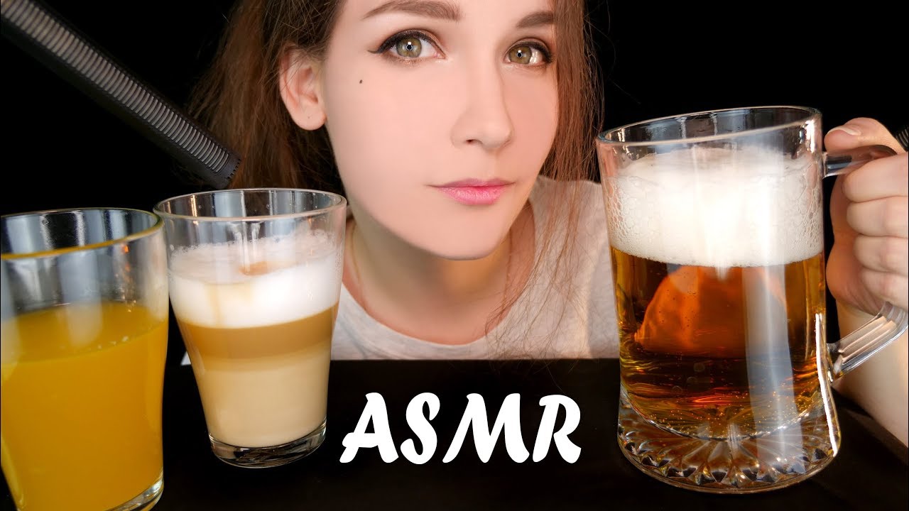 АСМР 🍺 Звук Пива, Газировки, Кофе, Шипения 🍹 ASMR Fizzing, Bubbles, Soda,Beer, Coffee ☕
