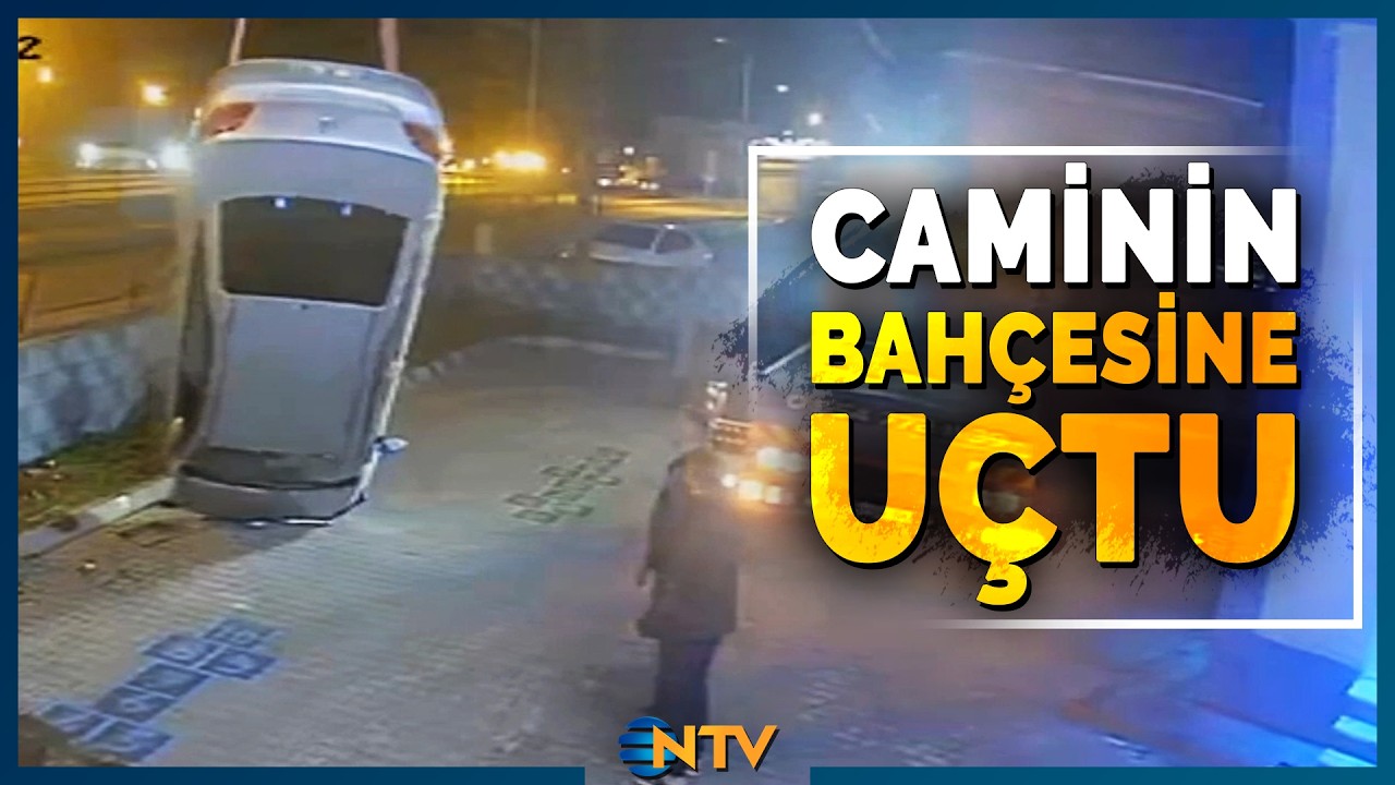 Araç Caminin Bahçesine Böyle Düştü! | NTV
