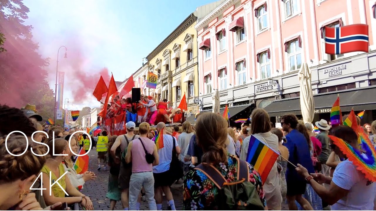 PRIDE PARADE IN SCANDINAVIA🌈 OSLO, NORWAY🇳🇴 {4K, 60ftps}