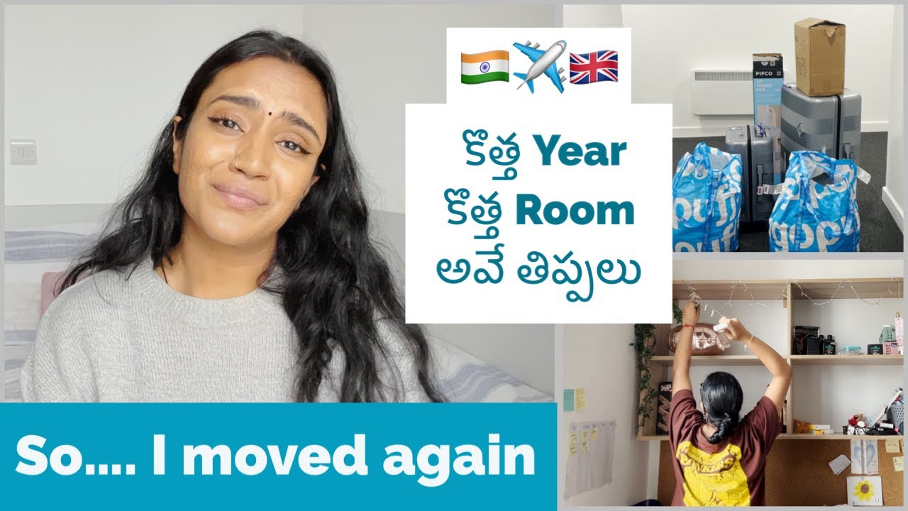 Moving into my New Room! University Student Accomodation in UK📍Derby | Indian Student | Telugu Vlogs