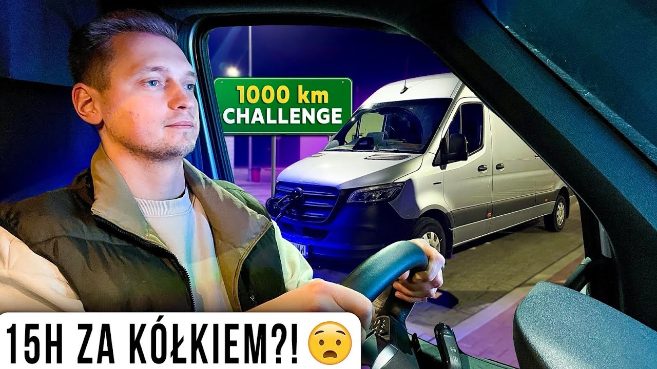 Przejechałem 1000 km ELEKTRYCZNYM DOSTAWCZYM Mercedesem eSprinterem 🤯 Praca jako kierowca...