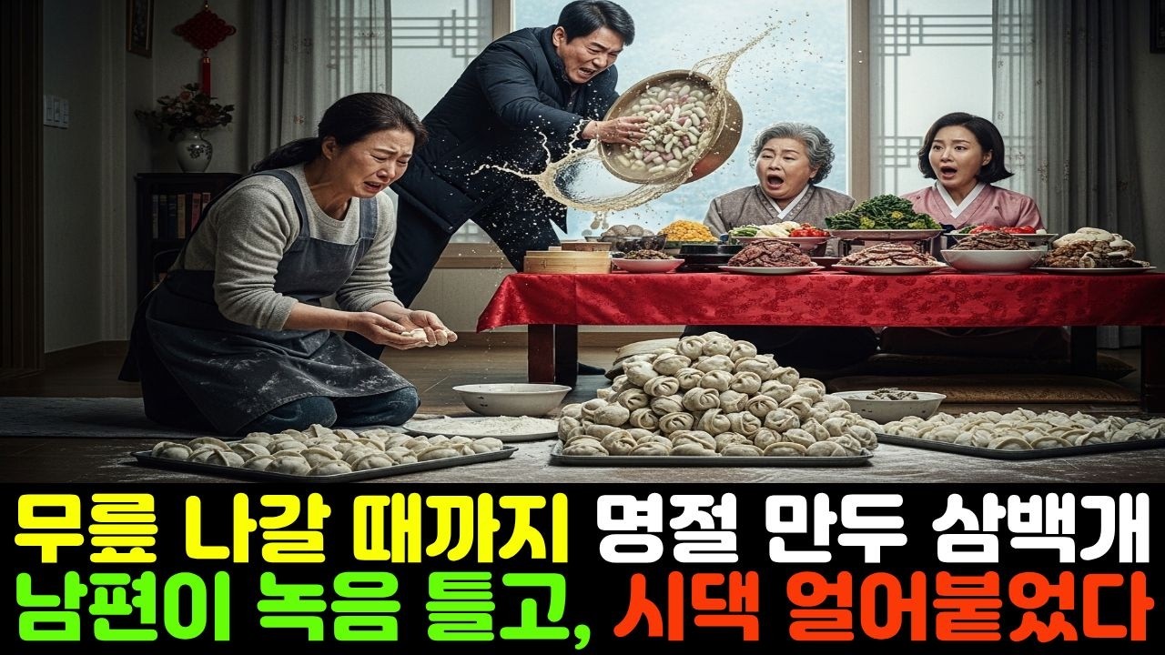 시댁 만두 300개 빚던 며느리, 설날에 떡국을 엎어버린 남편