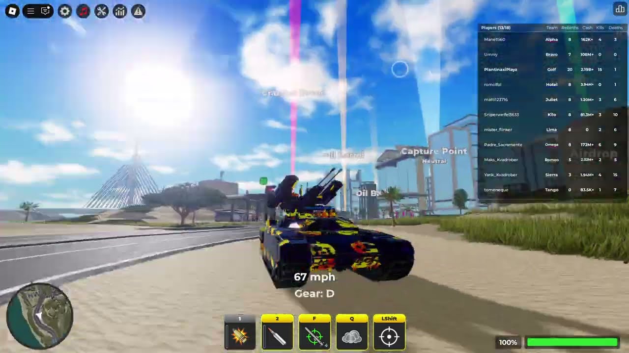 Raiding server with BMPT Terminator in War Tycoon