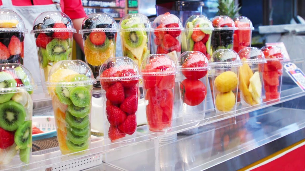 신선한 과일을 주문 즉시 갈아주는 광장시장 생과일주스 | Fruits juice #korean #streetfood #fruitsjuice | korean street food