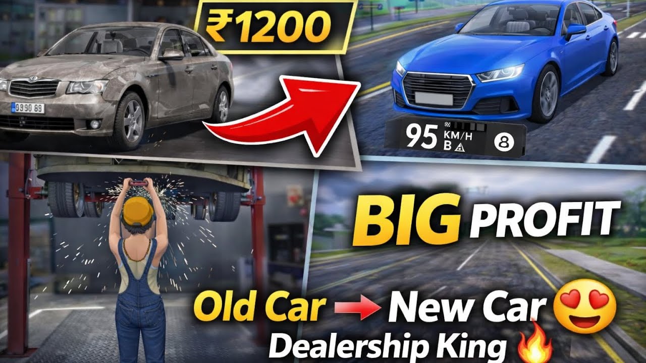 ₹1200 Repair karke kitna profit hua? | Car Dealership Simulator Hindi#gaming #indiangamer 