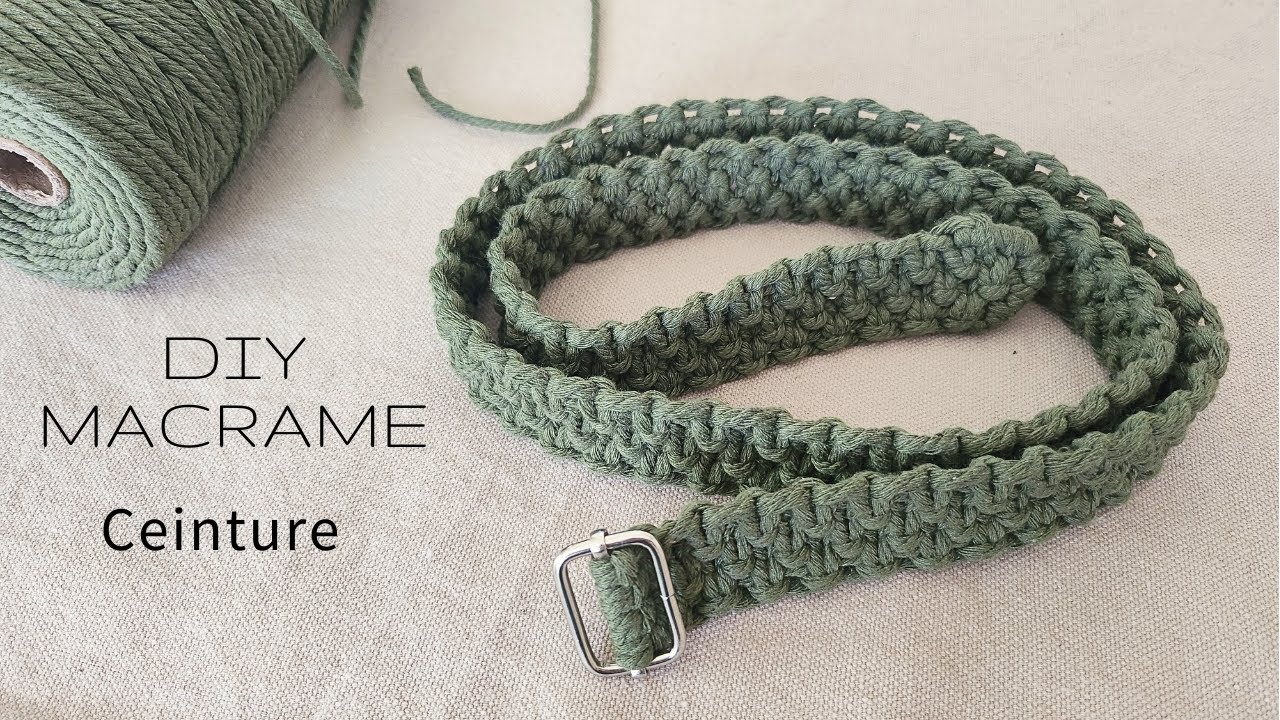 DIY MACRAME | DEBUTANTE | Ceinture en macramé nœud plat