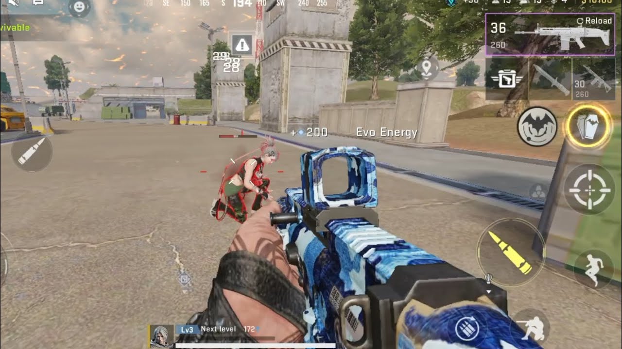 Weapon SCAR SKIN BLUE - Blood Strike Battle Royale