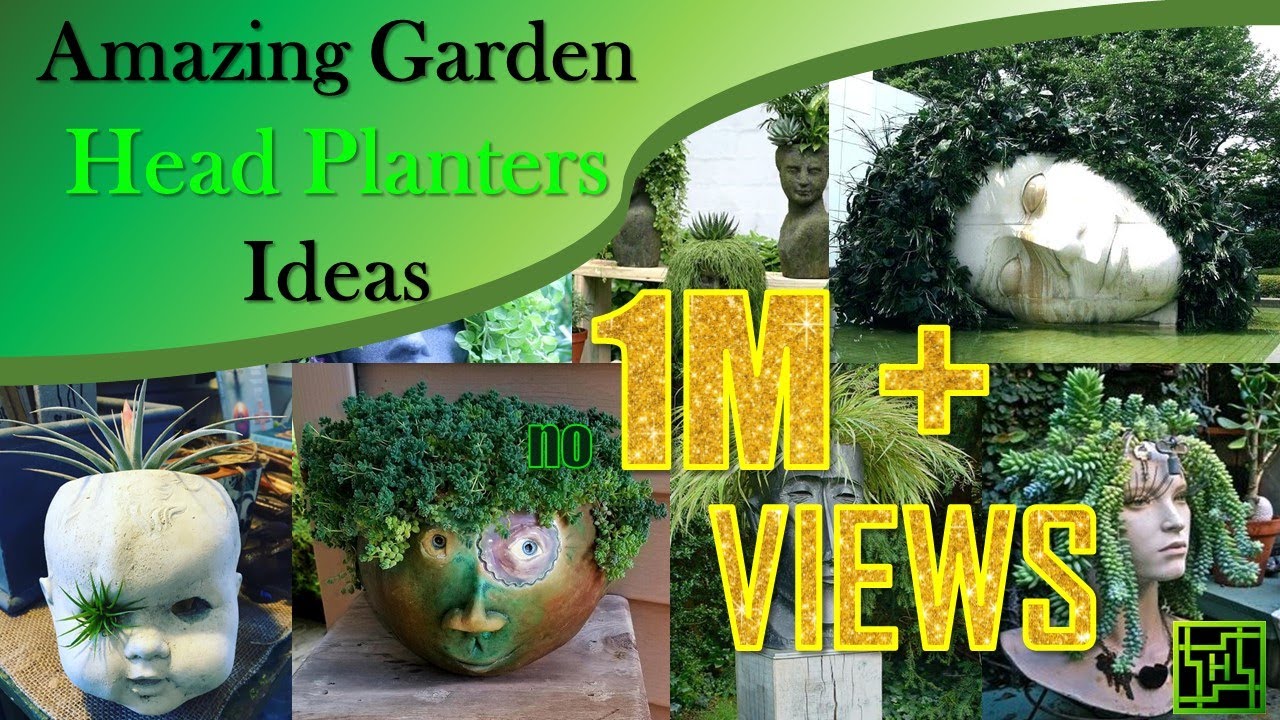 Amazing Garden Head Planters Ideas